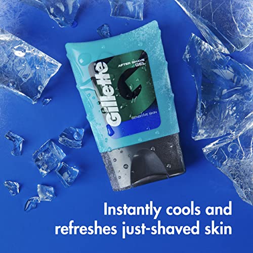 Men's After Shave Gel - Calms Sensitive Skin, Refreshing, 2.5 oz Pack of 6