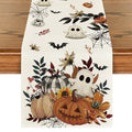 Halloween Table Runner 13x90 Inch Beige Polyester Home Party Decor - Artoid Mode