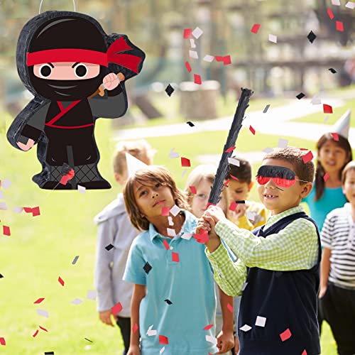 Halloween Ninja Piñata with Bat & Blindfold Mini Party Toy