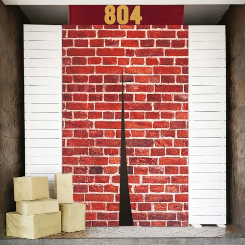 Wizard Door Party Backdrop Banner - Enchanting Brick Wall Decoration for Magical Themed Events