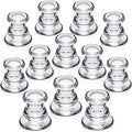 Clear Glass Candlestick Holders Bulk - 12pcs Taper Candle Holders for Wedding & Party Centerpieces