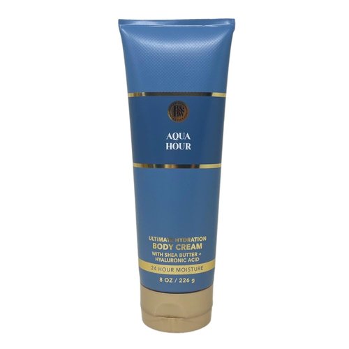 Bath & Body Works Aqua Hour Body Cream & Wash Duo Set with Natural Oats Bar Soap - Full Size