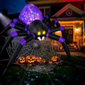 6FT Halloween Inflatable Spider Decor with LED Eyes - Outdoor Lawn & Garden Decoration