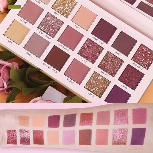 UCANBE Makeup Kit with 18 Eyeshadows & 7 Brushes - Aromas Set