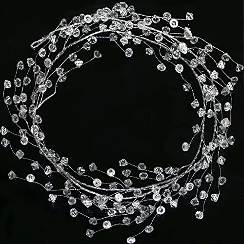 Christmas Garland 20 FT Crystal Diamond Ice Wire with Variations - Indoor Holiday Decor