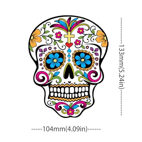 36 Pack Dia De Los Muertos Skull Ornaments for Holiday & Party Decor - Multi-Use Christmas, Halloween, Cinco De Mayo