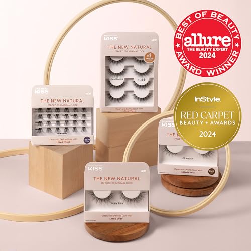 False Eyelashes Neo Pack of 4, 12-14mm Natural Reusable Clusters - Easy to Apply