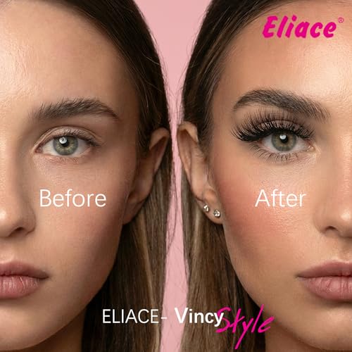 False Eyelashes 15 Pairs Natural Look Wispy Cat Eye 13MM Vegan Lashes