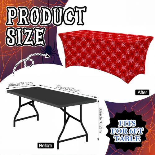 6ft Spider Web Tablecloth for Halloween Birthday Party Decorations