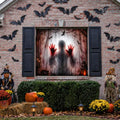 Halloween Window Door Cover Horror Curtain 5x5 ft - Spooky Holiday Decor