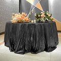 Black Blue Sequin Round Tablecloth 120 Inch Glitter Cover - Variation: Black / 120"