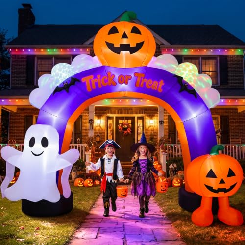 10.5FT Halloween Inflatable Pumpkin Archway for Outdoor Yard Decorations