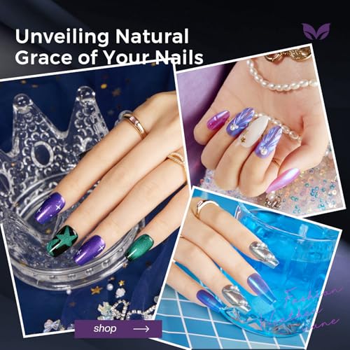Morovan Chameleon Aurora Nail Polish Set - 6 Holographic Quick Dry Colors