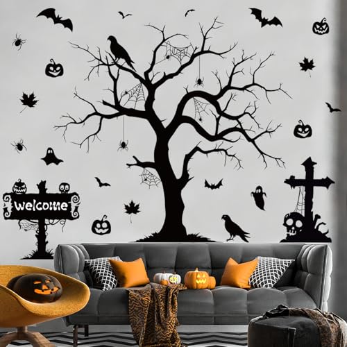 Halloween Spooky Wall Decals Black Tree Variation of THIS listing