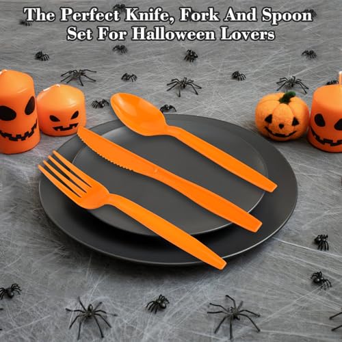 Christmas Disposable Cutlery Set - Knife, Fork & Spoon for Holiday Parties