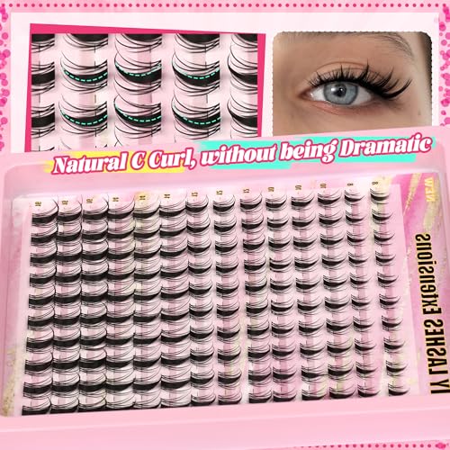 Gmagictobo Manga Lash Clusters Kit - Fairy Spiky Anime False Eyelashes with Glue & Tweezers