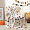 Halloween Pumpkin Bat Spider Throw Blanket Soft Warm Plush Bed Couch Decor