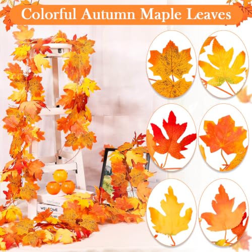 Fall Maple Leaf Garland Set - 26.2 Ft Autumn Decor with 4 Garlands
