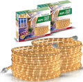 2 Pack Clear Incandescent Rope Lights 24ft Waterproof Connectable Decor