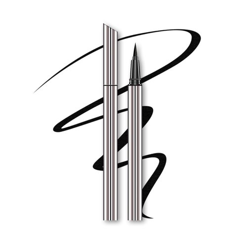 Regine Switzerland Liquid Eyeliner - Waterproof Intense Black, Ultra Fine Tip, Smudge-Proof, 0.6ml