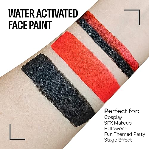 Matte Finish Black & Red Face and Body Paint Makeup 30g - Halloween Cosplay Stage