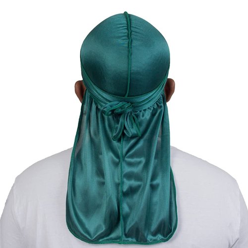 ForceWave 8PCS Silky Durag Men Wave Cap Long Tail Do rag for 360 Wave Dew Rag Packs