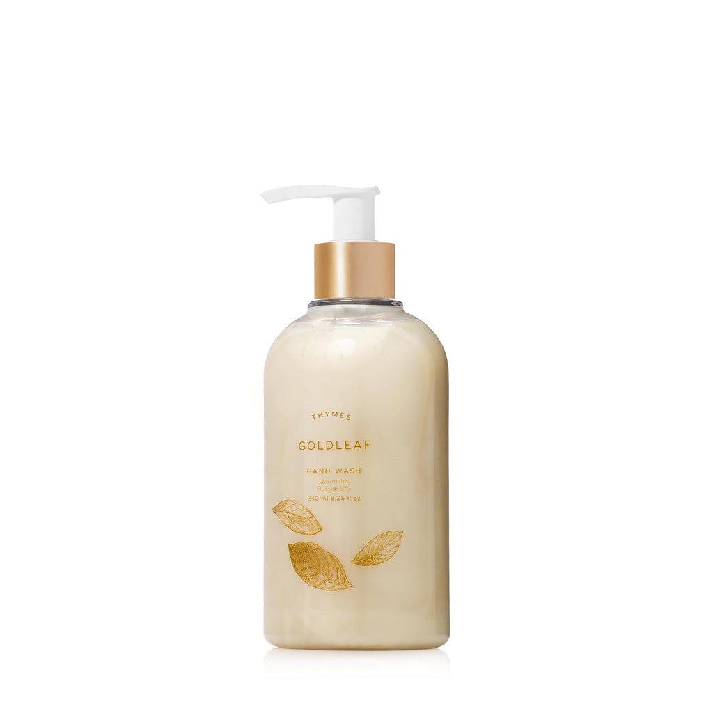 Thymes Moisturizing Hand Wash Soap - Luxurious Glycerin & Jojoba Formula - Floral Goldleaf Scent (8.25 oz)