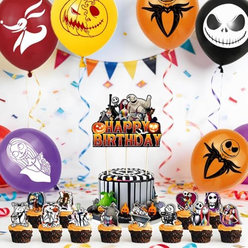 Halloween Christmas Birthday Party Decorations Set with Balloons & Banner