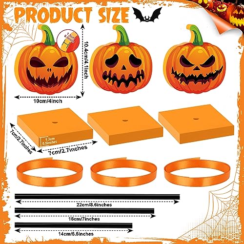 Halloween Wooden Pumpkin Signs - 3 PCS Autumn Fall Table Decor - Pumpkin Variation