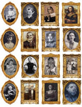 Halloween Indoor Decor 16 Pieces 3D Face-Changing Portraits Haunted Scary Pictures