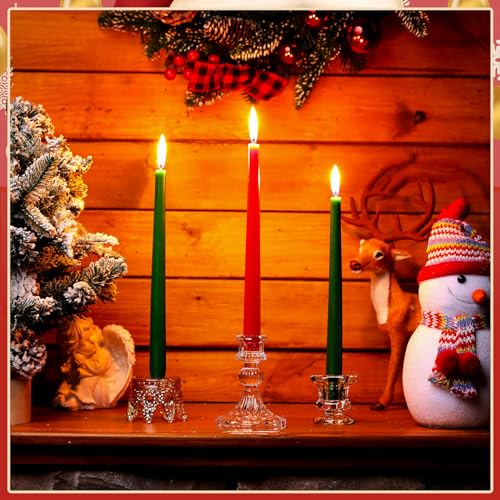 Christmas Taper Candles 36 Pack - Unscented Red and Green 10 Inch Dripless Candlesticks for Holiday Decor & Events (Variation: Red, Green)