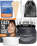 Stripless Facial & Eyebrow Wax Kit with Mini Warmer - Travel & Quick Use
