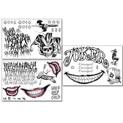 Halloween Temporary Tattoos Sticker Sheets - Spooky Costume Accessories - B Variation