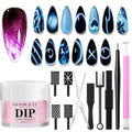 9Pcs Cat Eye Magnet Tools Set for At-Home Nail Art - Includes 1 Ounce Magnet