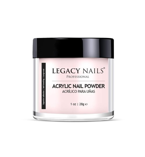 Legacy Nails Pink Acrylic Powder - High-Quality, Fast-Drying Formula for Nail Extensions | 30g / 1oz.