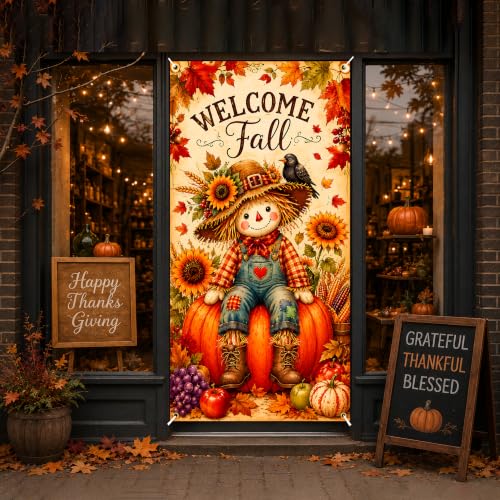 Thanksgiving Door Cover Decoration 71 x 35 Inches - Style C