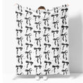 Black and White Bow Throw Blanket - 30x40 Inches, Flannel, Cozy Classroom Decor