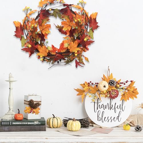 Fall Leaves Garland - 5.9 Ft Autumn Maple Leaf Decor for Indoor Outdoor Fall Decorations