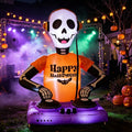 Inflatable DJ Skeleton Halloween Decoration with LED Lights - 5FT, Variation DJ-Skeleton