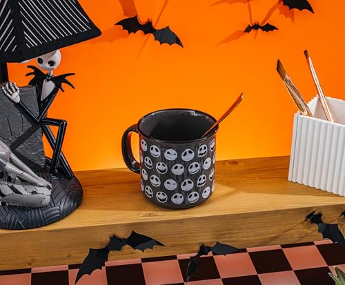 Nightmare Before Christmas Jack Skellington Ceramic Camper Mug 20oz - Halloween Themed Coffee Cup