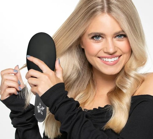RPZL Boar Bristle Brush - Cushioned Styling Tool for Smoothing & Polishing Hair - All Hair Types, Wet or Dry