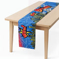 Blue Spider Web Table Runner Halloween Superhero Party Decor 13x72 Inches