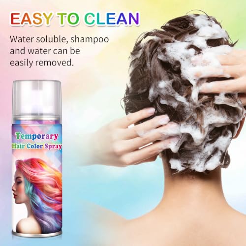 Black Temporary Hair Color Spray - 120ML for Creative Hair Styling & Events - Black