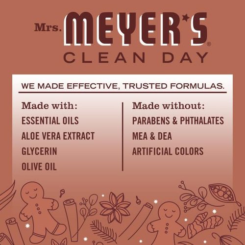 Mrs. MEYER'S CLEAN DAY Liquid Hand Soap, Gingerbread, 12.5 Fl Oz (Pack of 6)