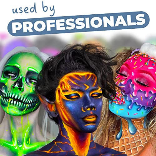 Blue Squid Water-Based Black Face Paint 30g - Professional Face & Body Makeup for Kids & Adults
