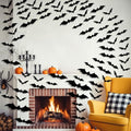 120Pcs Halloween Bat Wall Stickers for Indoor Outdoor Party Decorations