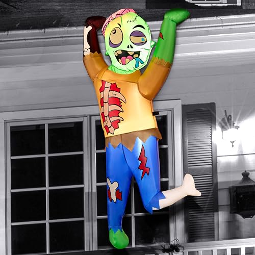 Inflatable Zombie Halloween Decoration with LED Lights - 5 FT Outdoor & Indoor Spooky Decor