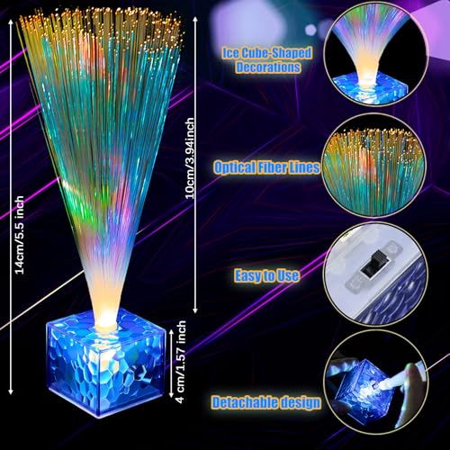 16 Pcs Mini Fiber Optic Lamps - 6 Inch Color-Changing Party Favors