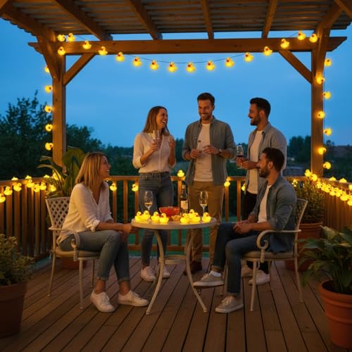 Yellow Rubber Duck String Lights - Battery Operated LED Decor, 1 Piece - Variation of Duck / Yellow / 1
