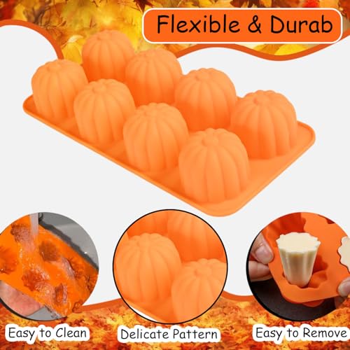 Halloween Pumpkin Silicone Chocolate Mold with Ghost Design - Style 3